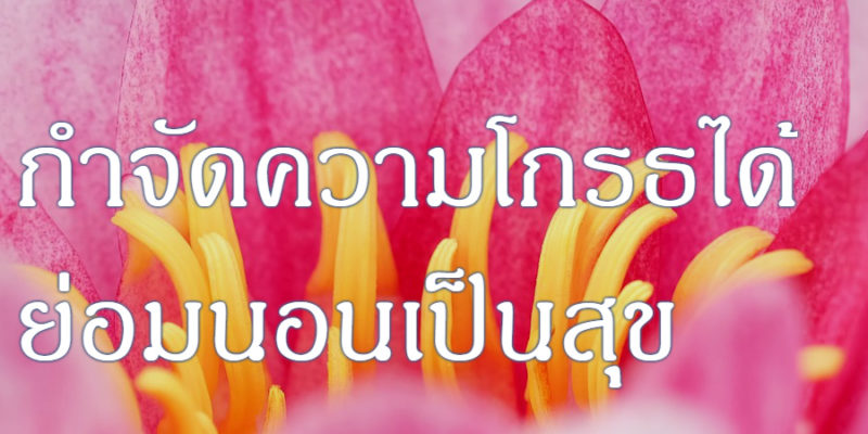 กำจัดความโกรธได้ ย่อมนอนเป็นสุข