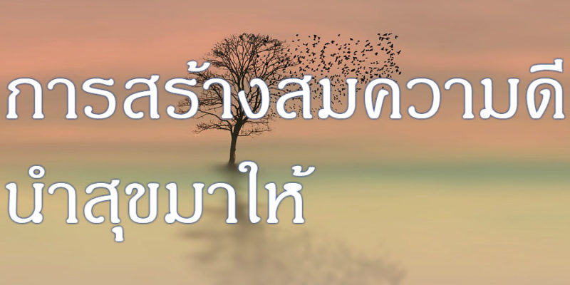 การสร้างสมความดี นำสุขมาให้
