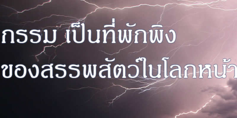 กรรม เป็นที่พักพิงของสรรพสัตว์ในโลกหน้า