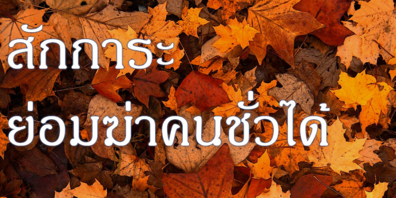 สักการะ ย่อมฆ่าคนชั่วได้