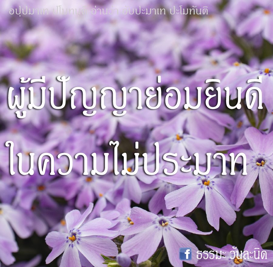 ผู้มีปัญญาย่อมยินดีในความไม่ประมาท