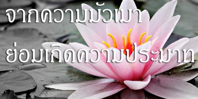 จากความมัวเมา ย่อมเกิดความประมาท