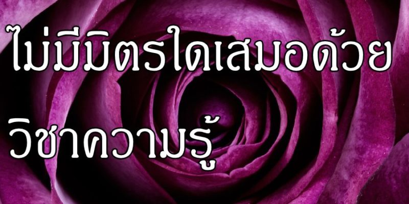 ไม่มีมิตรใดเสมอด้วยวิชาความรู้