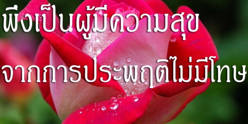 พึงเป็นผู้มีความสุข จากการประพฤติไม่มีโทษ