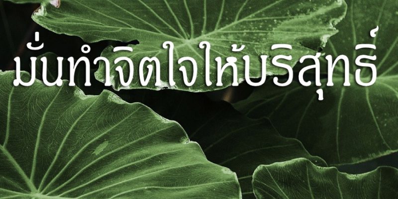 มั่นทำจิตใจให้บริสุทธิ์