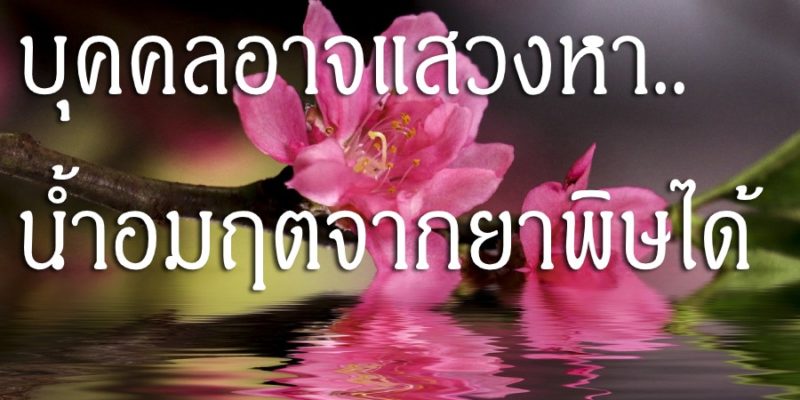 บุคคลอาจแสวงหาน้ำอมฤตจากยาพิษได้