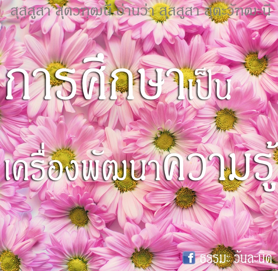 การศึกษาเป็นเครื่องพัฒนาความรู้