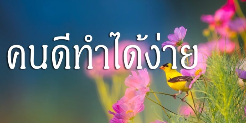 ความดี คนดีทำได้ง่าย