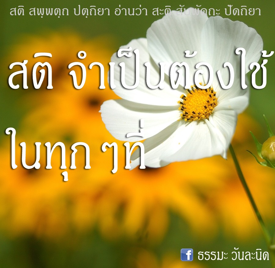 สติ จำเป็นต้องใช้ในทุกๆที่