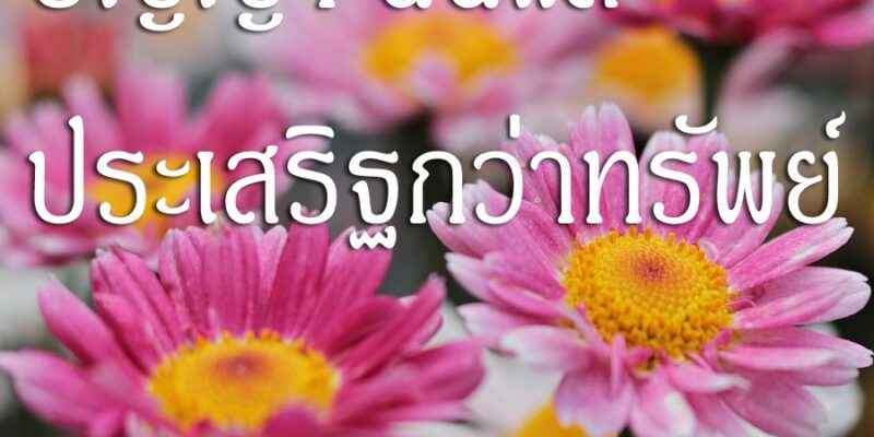 ปัญญา นั่นแล ประเสริฐกว่าทรัพย์