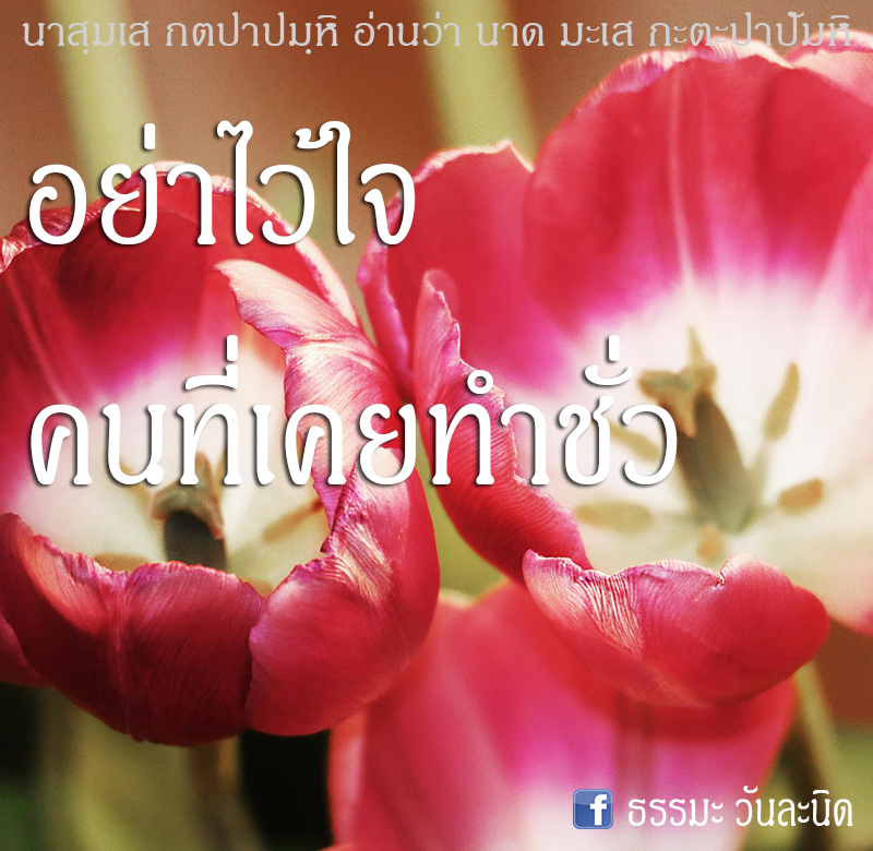 อย่าไว้ใจ คนที่เคยทำชั่ว